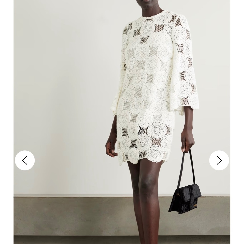 Zimmermann white crochet dress